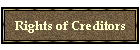 Rights of Creditors